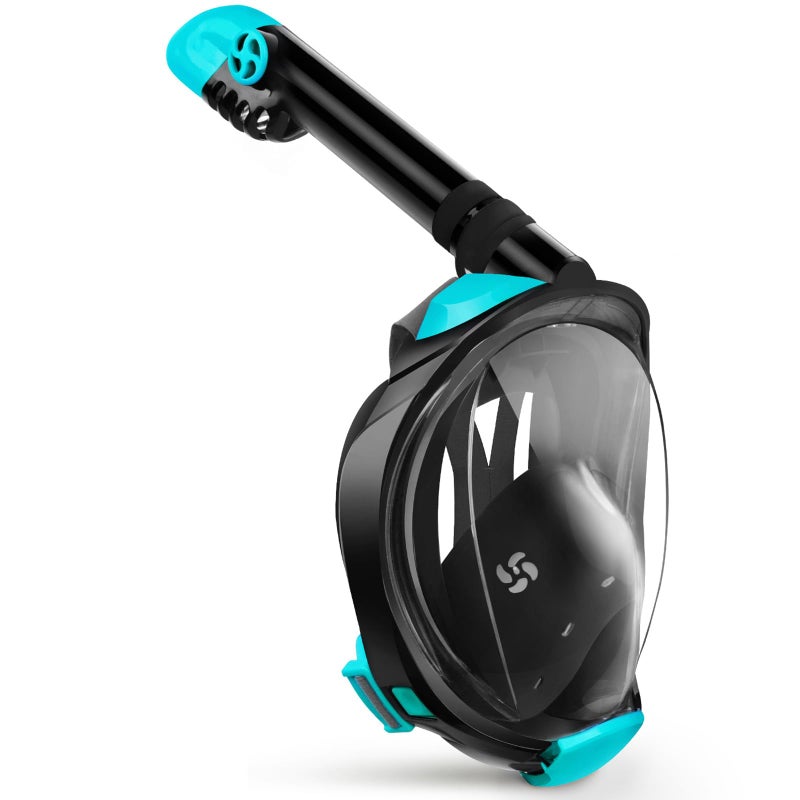 Greatever G2 Full Face Snorkel Mask with Latest Dry Top System,Foldable 180 Degree Panoramic View Snorkeling Mask with Camera Mount,Safe Breathing,Anti-Leak&Anti-Fog - Image 1